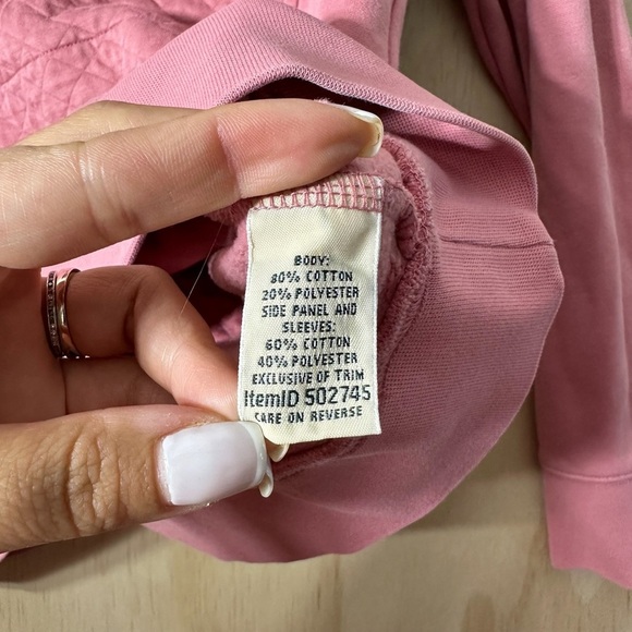 L.L. Bean Women's Quilted Quarter-Zip Pullover Pink Size Small - Picture 7 of 10